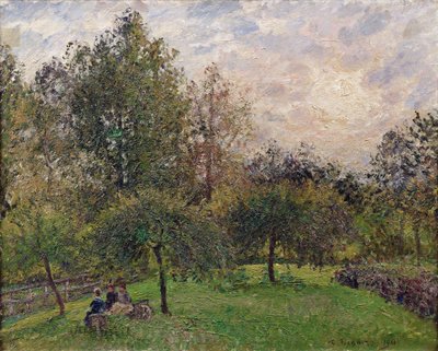 Meli e pioppi al tramonto, 1901 da Camille Jacob Pissarro